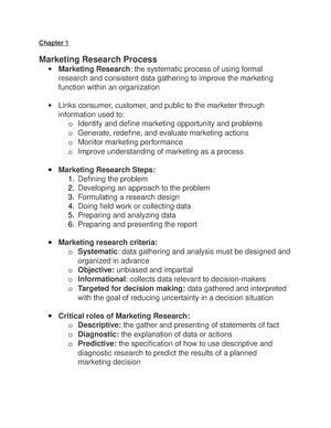 MKTG 3350 Review Ch 1 6 Chapter 1 The Purpose And Process Of