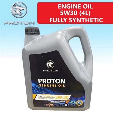 Genuine Proton Engine Oil 5W30 Fully Synthetic 4L Minyak Hitam