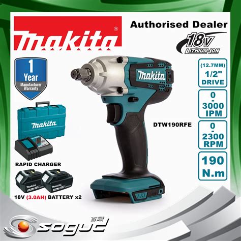 Makita Dtw Nm V Cordless Battery Impact Wrench Bateri