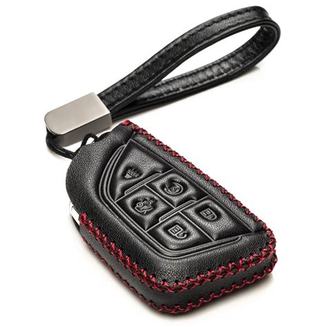 Vitodeco Genuine Leather Smart Key Fob Case Compatible For Cadillac Ct