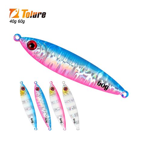 TOLU New Tungsten Slow Metal Jigging Lures 40g 60g Luminous Fishing