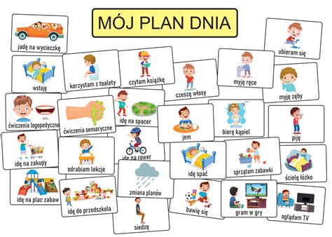 Plan Dnia Dla Dzieci Z Autyzmem PDF Wersja Podstawowa Pomoce PDF