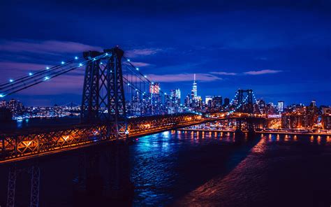 New York Night Bridge