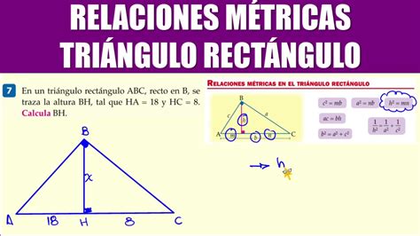 En Un Tri Ngulo Rect Ngulo Abc Recto En B Se Traza La Altura Bh