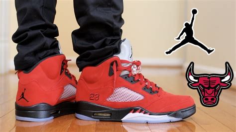 Jordan 5 Raging Bull On Feet