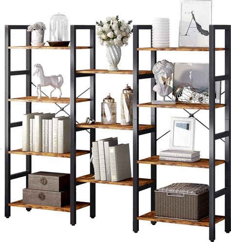 Amazon Oneinmil Triple Wide Shelf Corner Bookcase Industrial