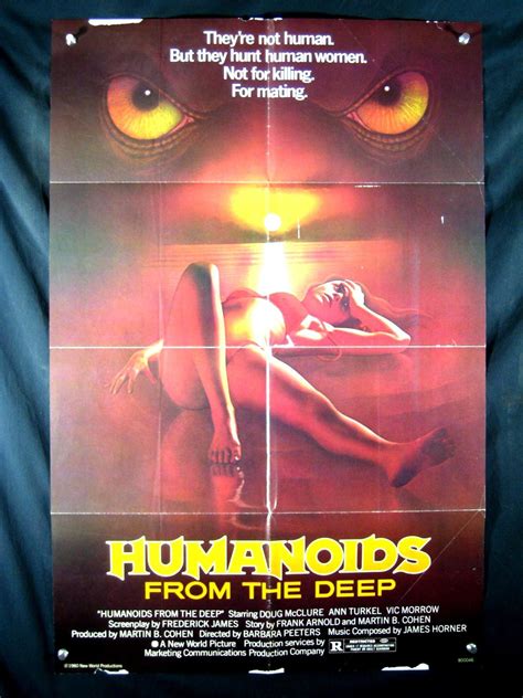 Humanoids From The Deep 1980 Poster Doug Mcclure Sci Fi Vg Very Good Softcoverpaperback 1980