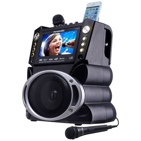 Karaoke USA GF842 Complete Bluetooth Karaoke System with LED Sync ...