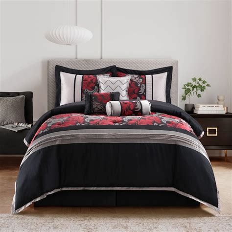 Nanshing 7 Piece Red King Comforter Set In The Bedding Sets Department