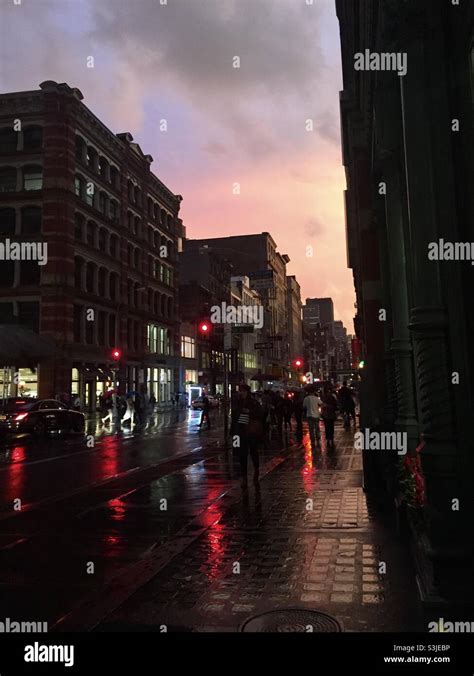 after the rain, sunset, new york Stock Photo - Alamy