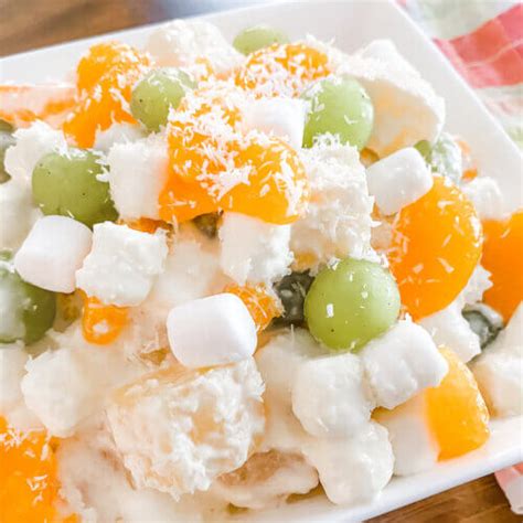 Creamy Hawaiian Fruit Salad With Marshmallows Granny S In The Kitchen