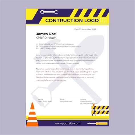 Construction Company Letterhead Format In Word Infoupdate Org