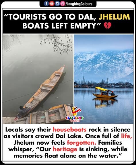 Laughing - Forgotten Waters 💔 #Jhelum #DalLake #Houseboats #Heritage #