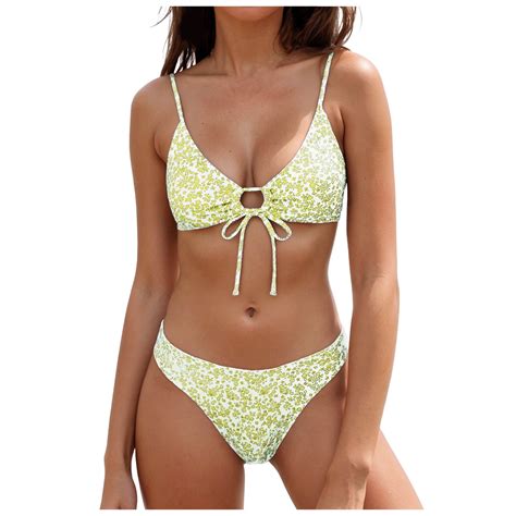 BOBOGOJP Women High Cut Bikini Sets String Sexy Swimsuit Two Piece