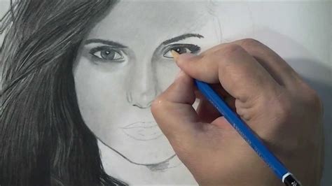 Speed Drawing Nina Dobrev Portrait Elena Gilbert From The Vampire