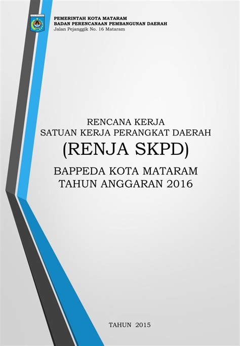 Pdf Rencana Kerja 2012sip Ppid Mataramkota Go Id File Renja Tahun 2016 Bappeda Pdf · Ini