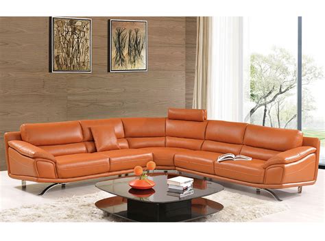 Modern Leather Sectional Sofa | Baci Living Room