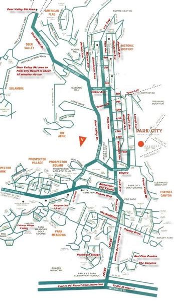 Park City Street Map Map Of West