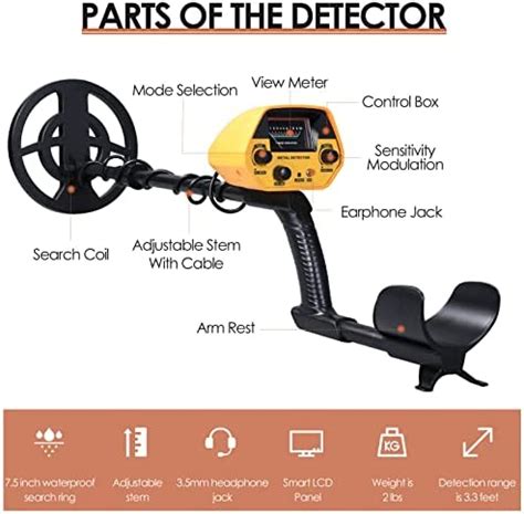 Detector De Metales 2 Lbs Para Aventuras Al Aire Libre Con Modo