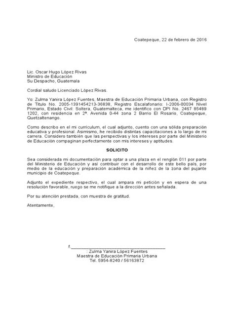 Qué Es Una Carta De Solicitud De Empleo Compartir Cartas