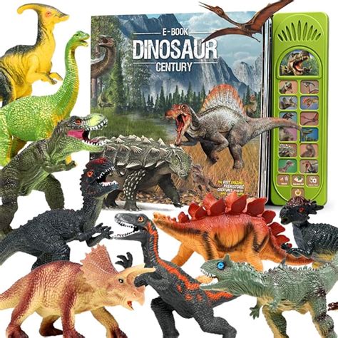 FRUSE Dinosaurier Spielzeug mit interaktivem Soundbuch für Kinder von 3