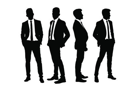 Businessman silhouette collection vector