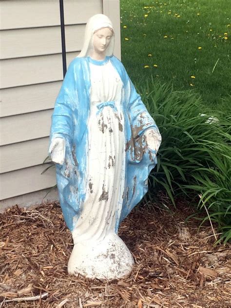 Vintage Virgin Mary Garden Statue Garden Design Ideas