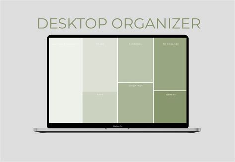 Desktop Wallpaper Organizer Sage/pastel Green - Etsy Canada