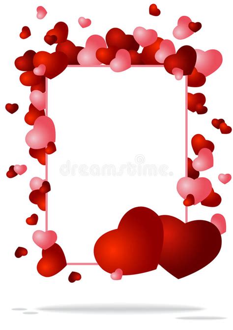 Congratulatory Background With Two Hearts Stock Vector Illustration