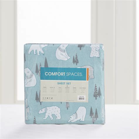 Comfort Spaces Queen Size Sheet Set 4 Piece Cotton Flannel Deep Pocket