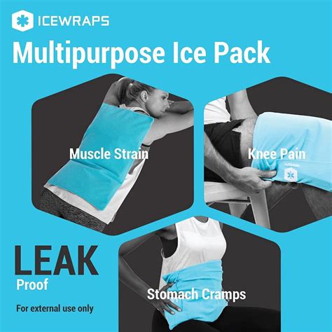 Icewraps 12x21 Extra Large Ice Pack With Soft Fabric Cover Clay Ice