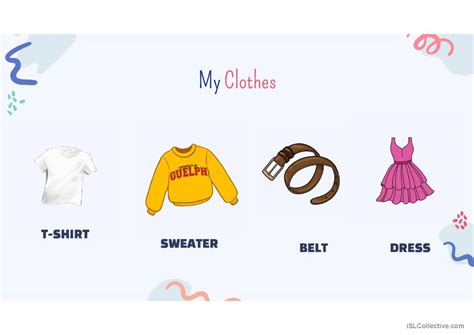 My Clothes Nd Grade General Vocabul English Esl Powerpoints