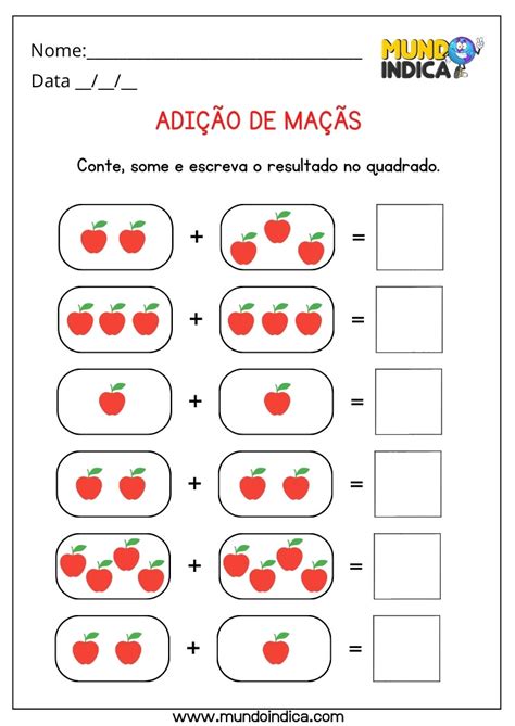 10 Atividades de Adição para Alunos Autismo para Imprimir