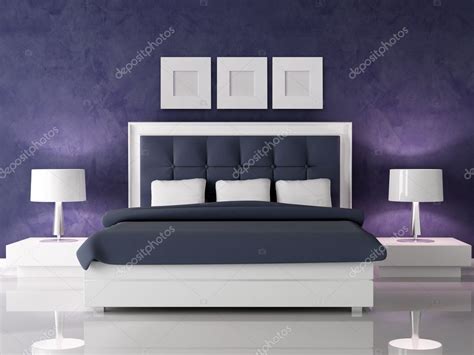 Dark purple bedroom — Stock Photo © archideaphoto #4967585