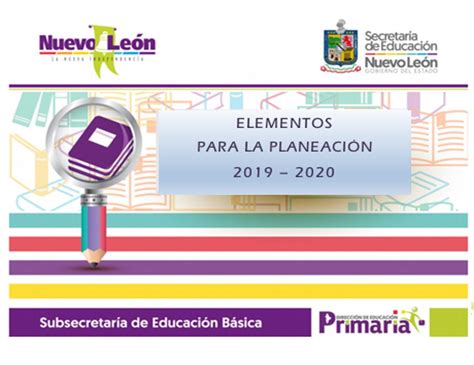 Elementos para la planeación del primer grado primer trimestre 2019