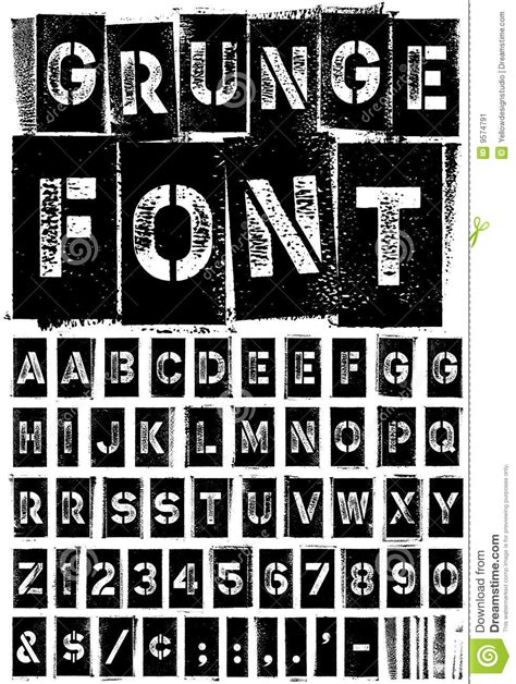 Grunge Font Stock Vector Illustration Of Texture Vector 9574791 Artofit