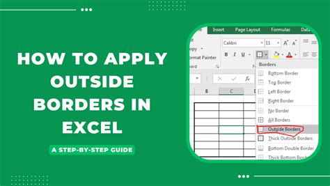 How To Apply Outside Borders In Excel A Step By Step Guide Earn Excel