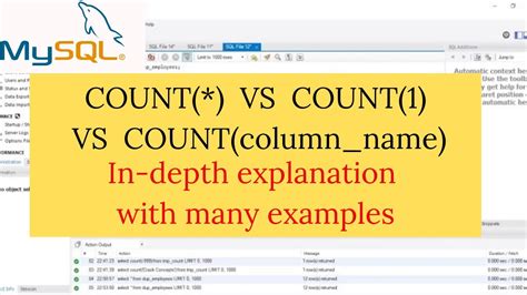 Difference Between Count Count 1 And Count Column Name In Sql Important Sql Interview