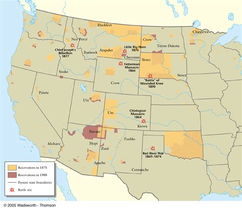 United States Map With Indian Reservations 1880