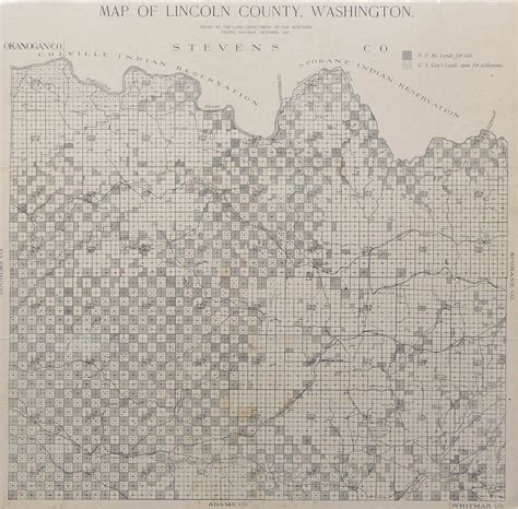 (WA.- Lincoln Co.) Map of Lincoln County – The Old Map Gallery