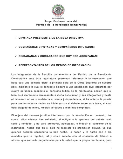 Grupo Parlamentario Del Partido De La Revoluci N Democr Tica