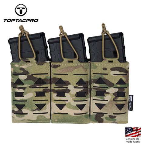 TOPTACPRO Tactical Triple Magazine Pouch For 556mm MOLLE Mag Carrier