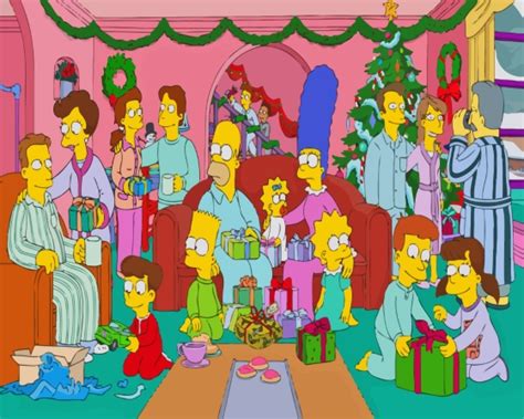 The Simpsons Christmas Night Diamond Painting - DiamondPainting5d.com