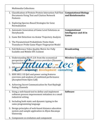 Ieee 2010 Project Titles PDF