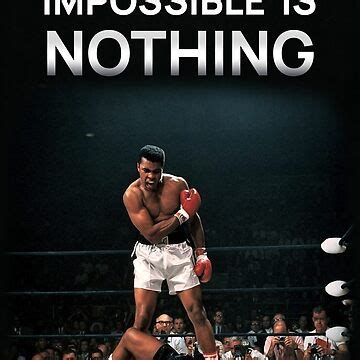 "Impossible is nothing Muhammad Ali Figthing Entrepreneur Canvas Inspirational Quote Poster ...