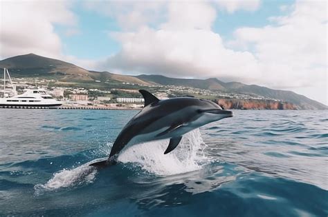 Premium Photo | Wild dolphins jumping in the waves of the open ocean