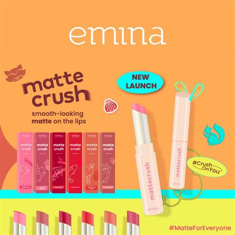 Promo Emina Matte Crush Lipstick Lip Cream Powdery Smooth Matte