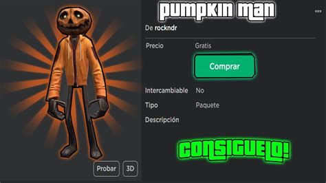 Atentos Consigue Pumpkin Man Gratis Limitado Ma Ana Roblox Youtube