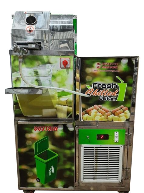 Electric Automatic Sugar Cane Juice Machine With Chilling System For