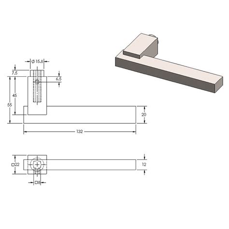 Door Levers Collection Single Dummy Right Handed Door Lever In